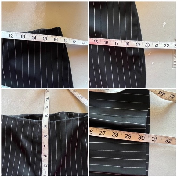 womens nine west black white pinstripe single breasted suit one button 10 - Picture 4 of 8